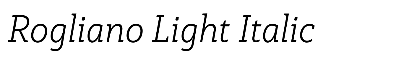 Rogliano Light Italic